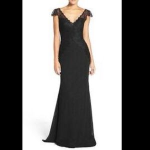 Hayley Paige Occasions Lace & Chiffon Gown